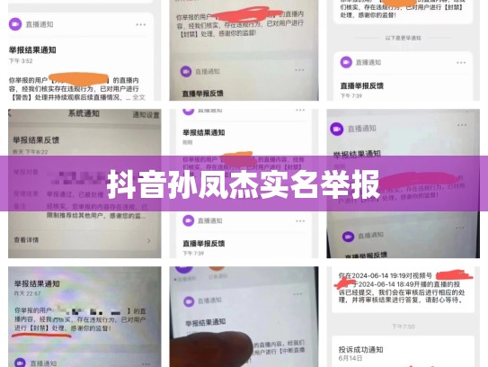 抖音孙凤杰实名举报