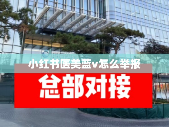 小红书医美蓝v怎么举报