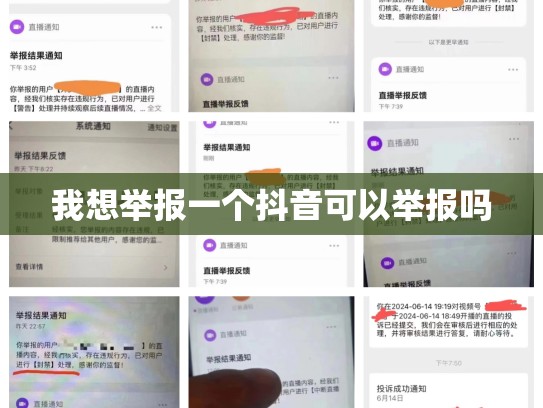 我想举报一个抖音可以举报吗