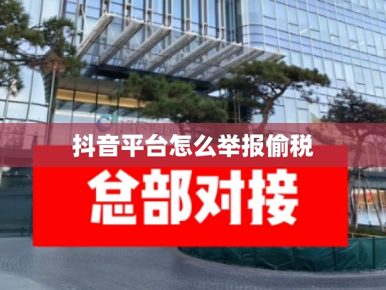 抖音平台怎么举报偷税
