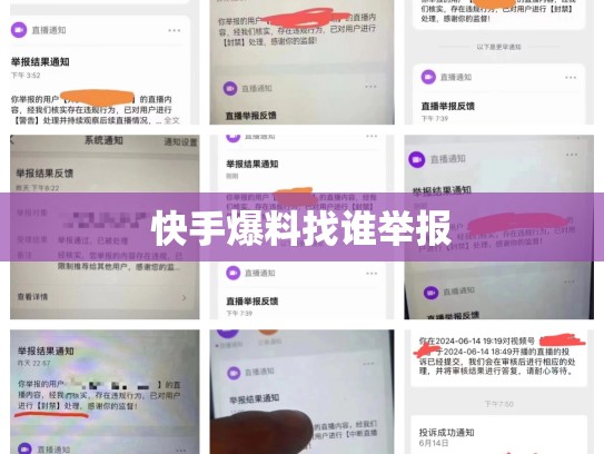 快手爆料找谁举报