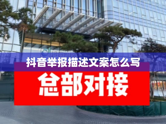 抖音举报描述文案怎么写