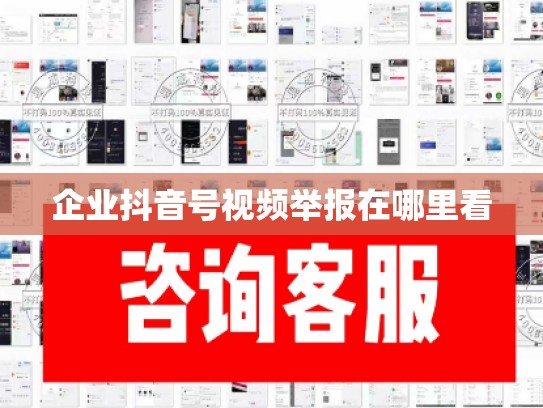 企业抖音号视频举报在哪里看