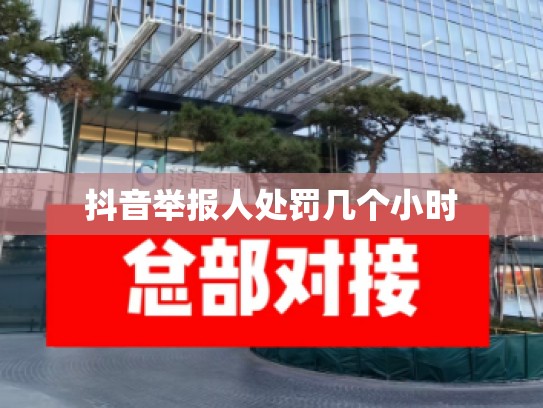 抖音举报人处罚几个小时