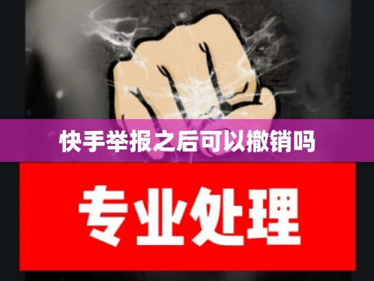 快手举报之后可以撤销吗