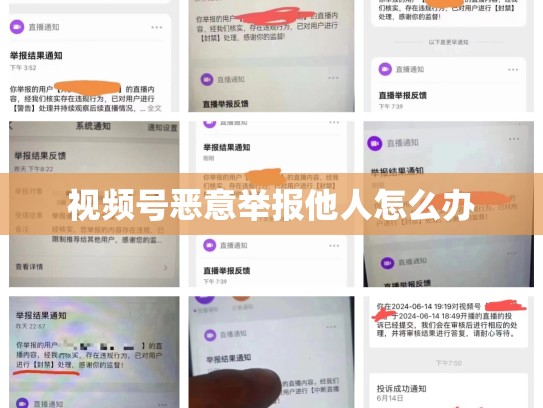 视频号恶意举报他人怎么办