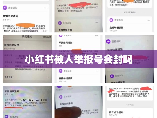小红书被人举报号会封吗