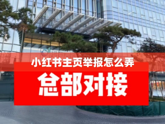 小红书主页举报怎么弄