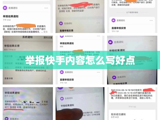 举报快手内容怎么写好点