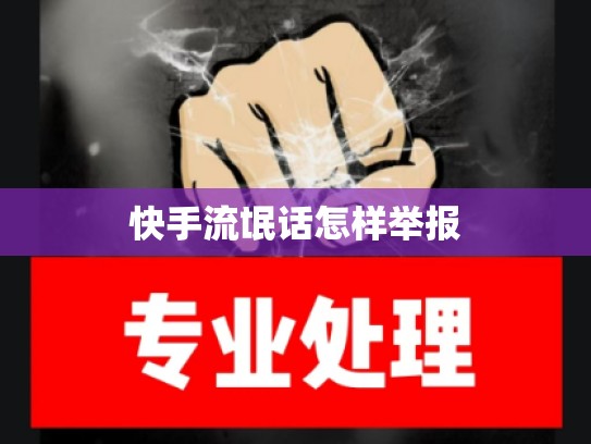 快手流氓话怎样举报