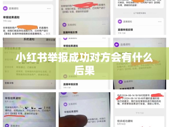小红书举报成功对方会有什么后果