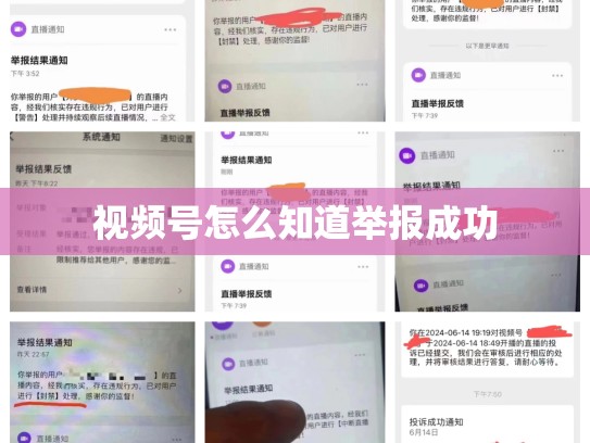 视频号怎么知道举报成功